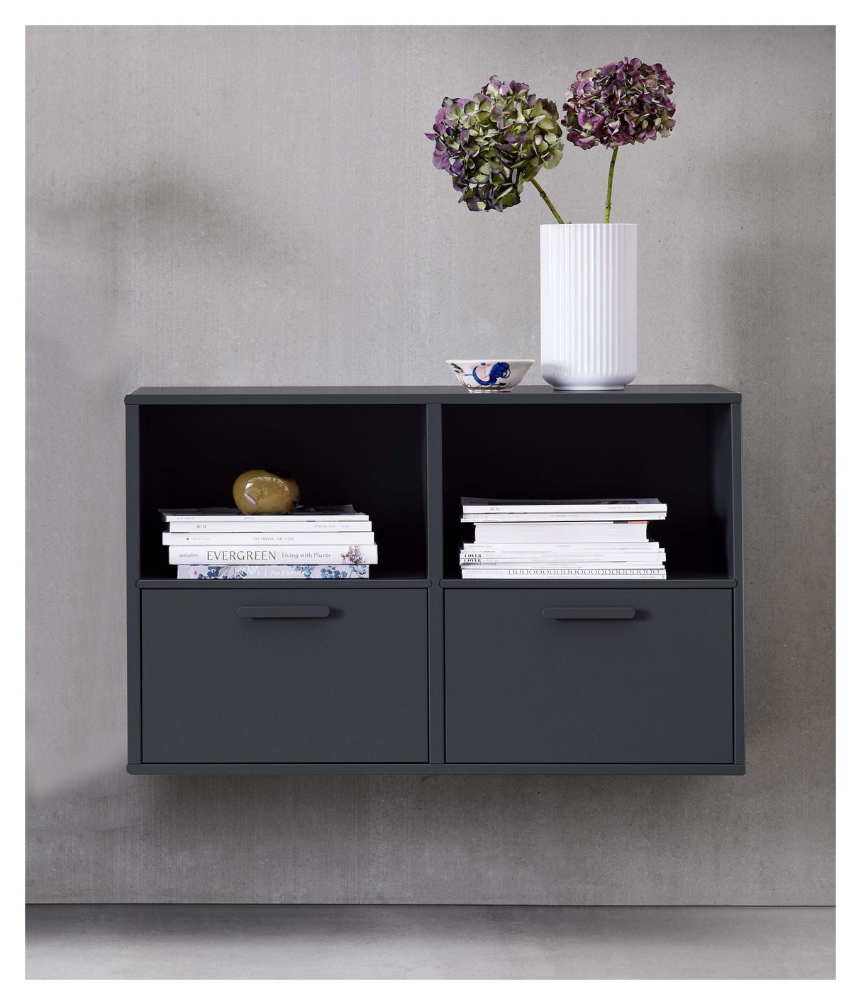 Keep Cabinet with 2 doors, Black