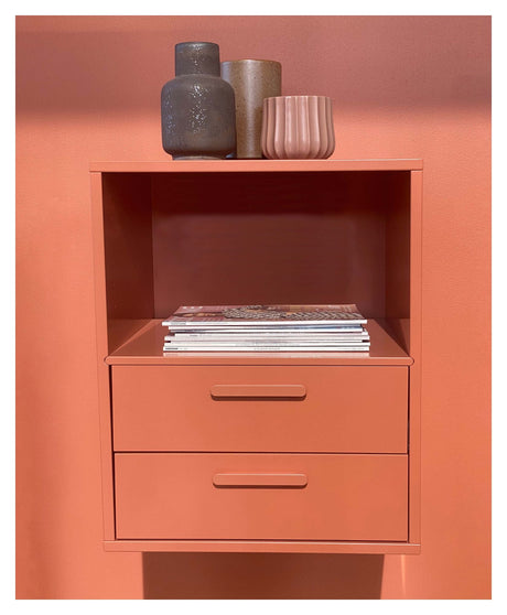 Keep Cabinet with 2 drawers, Terracotta