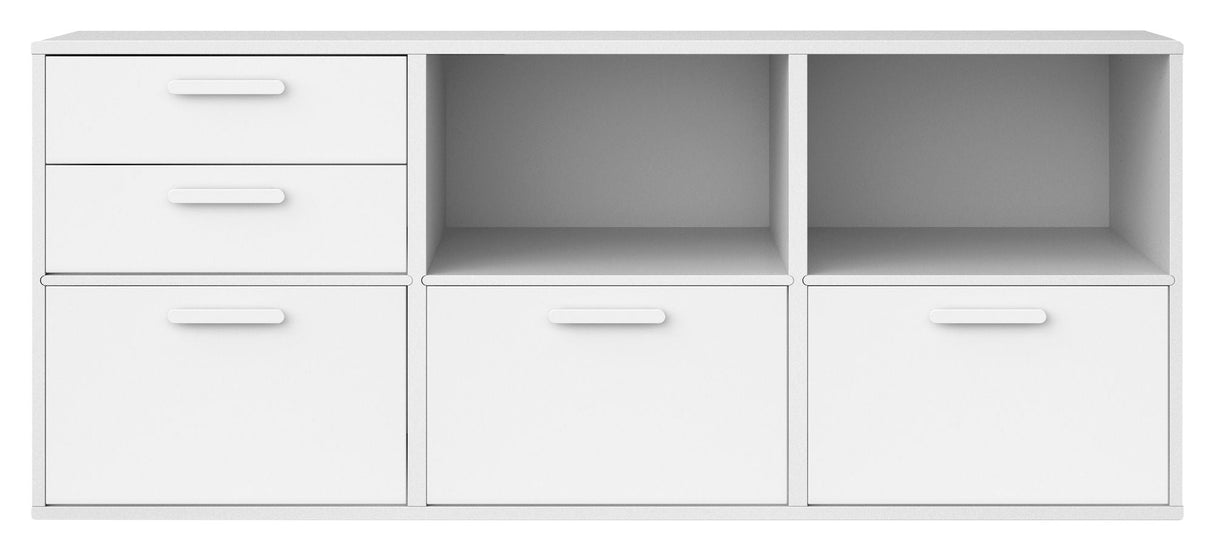 Keep Sideboard with 2 drawers and 3 doors, white