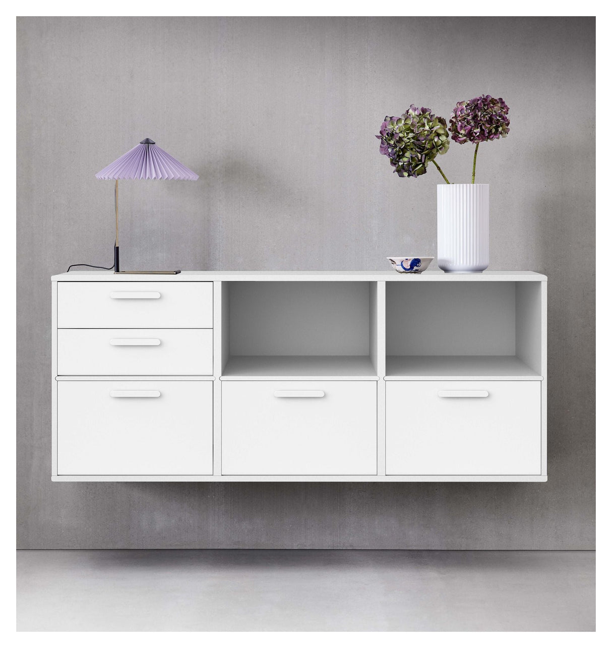 Keep Sideboard with 2 drawers and 3 doors, white