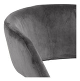 Kline Office chair with soft wheels, dark gray velvet