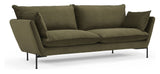 Hasle Lux 3-seater sofa, Green Velvet