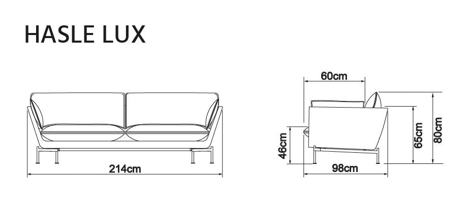 Hasle Lux 3-seater sofa, Green Velvet