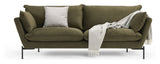 Hasle Lux 3-seater sofa, Green Velvet