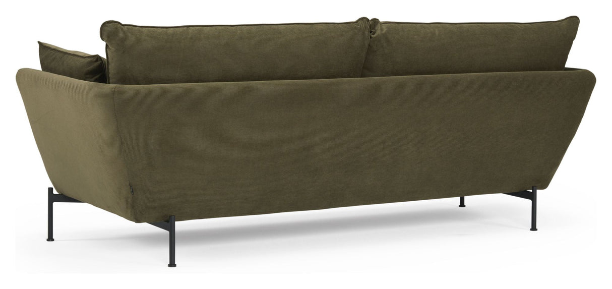 Hasle Lux 3-seater sofa, Green Velvet