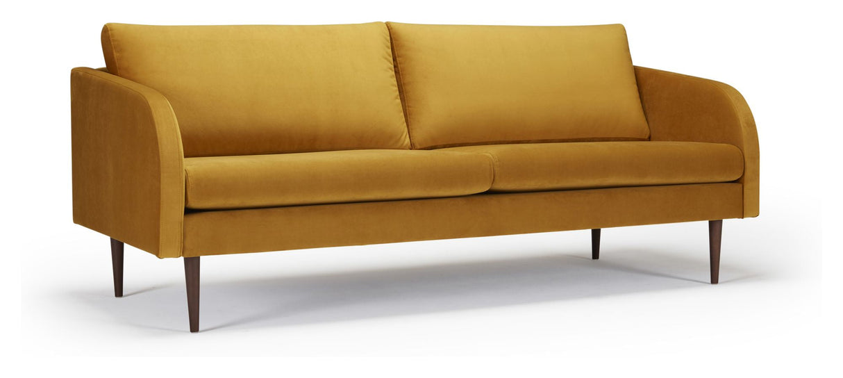 Husum 3 Pers. Sofa, Yellow velvet