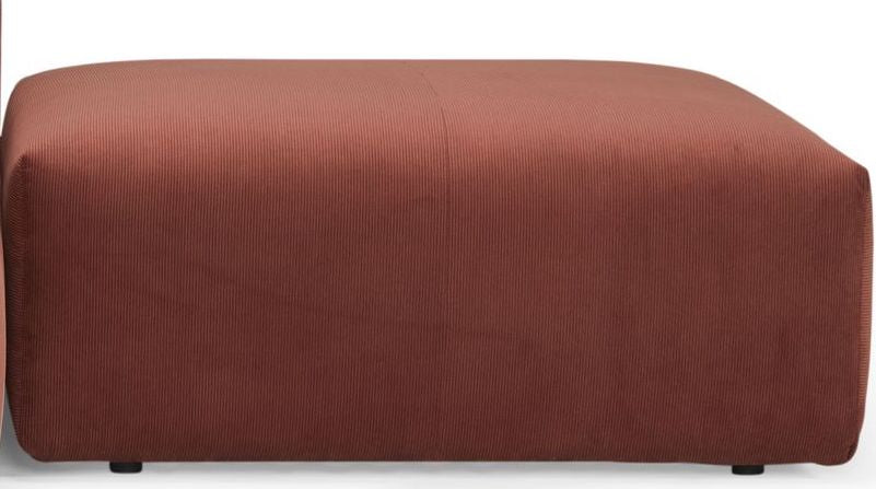 Kornum Ottoman, rust velvet