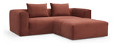 Kornum Ottoman, rust velvet