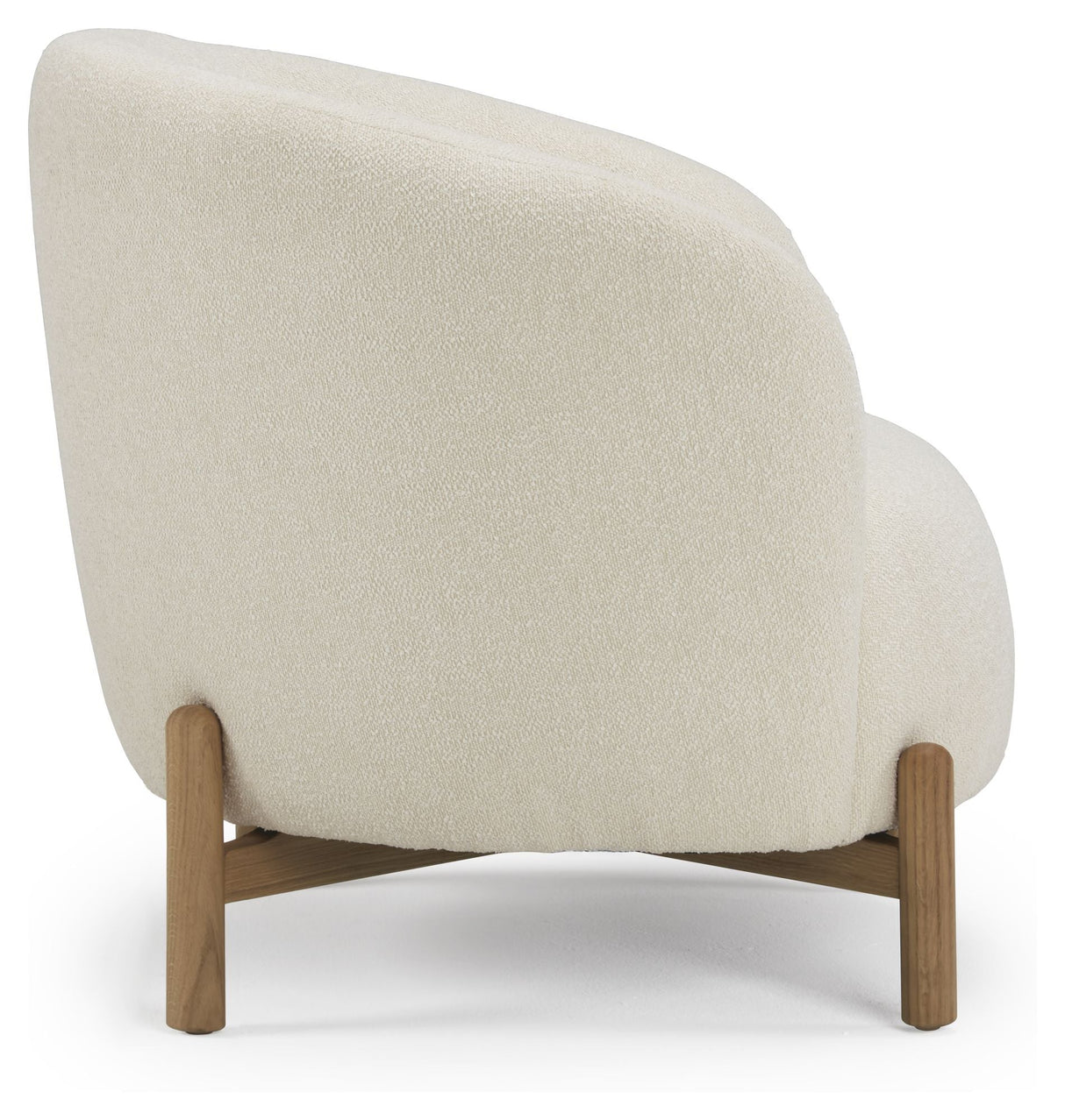 Spruce Armchair, Offwhite Bouclé, Oak Legs