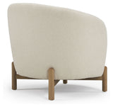 Spruce Armchair, Offwhite Bouclé, Oak Legs