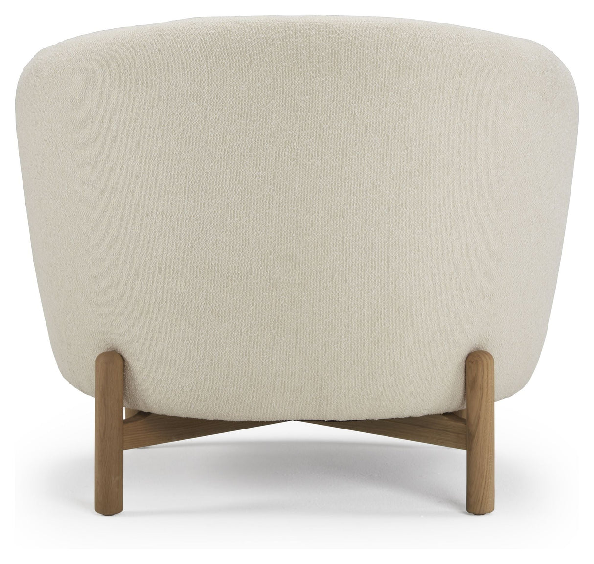 Spruce Armchair, Offwhite Bouclé, Oak Legs