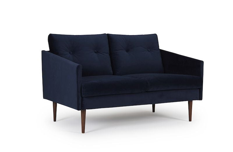 Assens 2-seater sofa Blue Velour