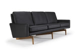 Egsmark 3-seater sofa, Black Leather