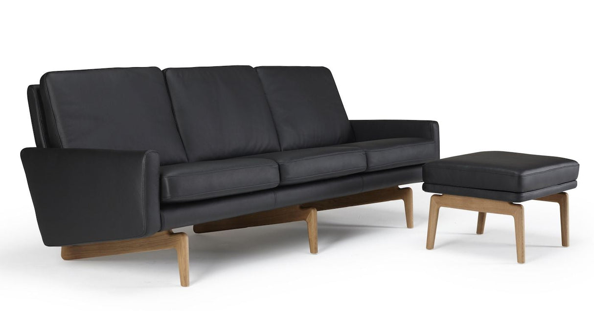 Egsmark 3-seater sofa, Black Leather