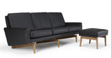 Egsmark 3-seater sofa, Black Leather