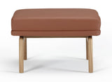 Egsmark Footstool, Cognac Leather