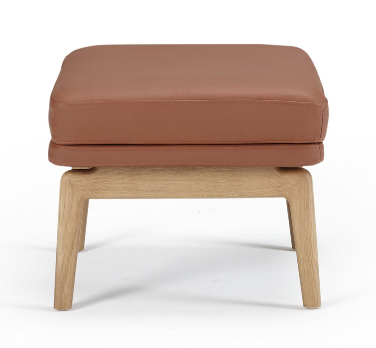 Egsmark Footstool, Cognac Leather