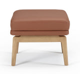 Egsmark Footstool, Cognac Leather