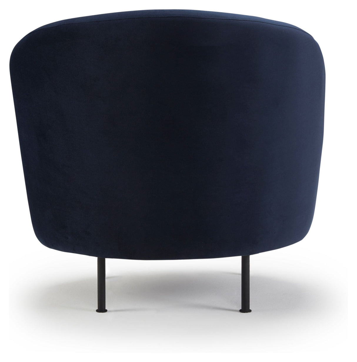 Spruce Armchair Blue Velvet, matte black metal leg