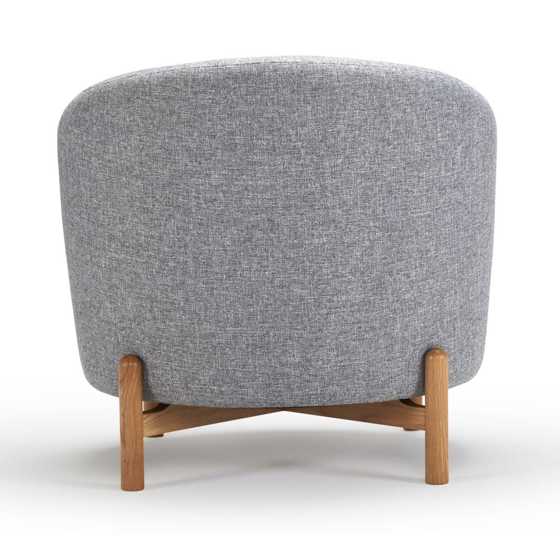 Spruce Armchair Gray Fabric Oak Legs