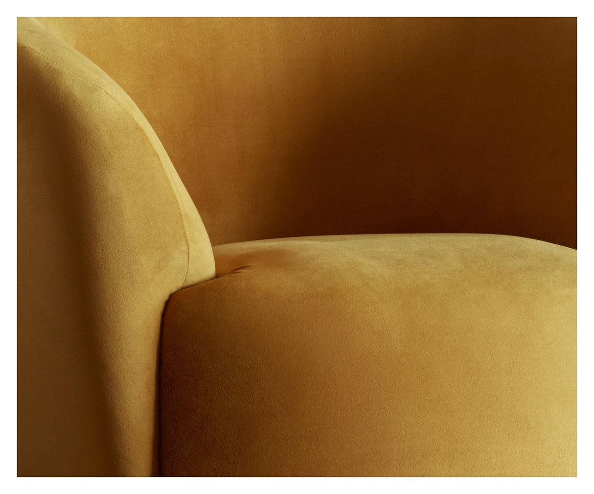 Spruce armchair, yellow velvet