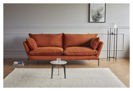 Hasle Lux 2-seater sofa, Orange Velvet