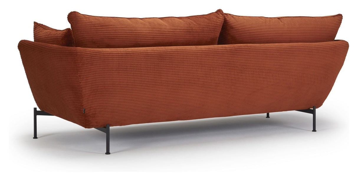 Hasle Lux 2-seater sofa, Orange Velvet