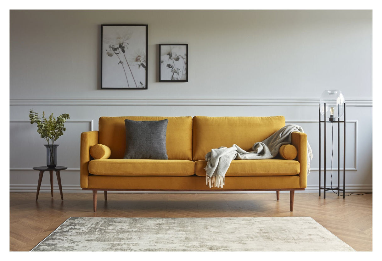 Vangen 3-seater sofa, Yellow Velvet