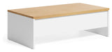 ABILEN Coffee table with raise/lower function 110x60, White