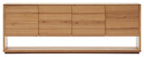 ALGUEMA Sideboard with 4 doors, Nature/Oak veneer, 200x40