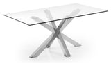 ARGO, Dining table 160x90cm, silver/glass