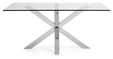 ARGO, Dining table 160x90cm, silver/glass