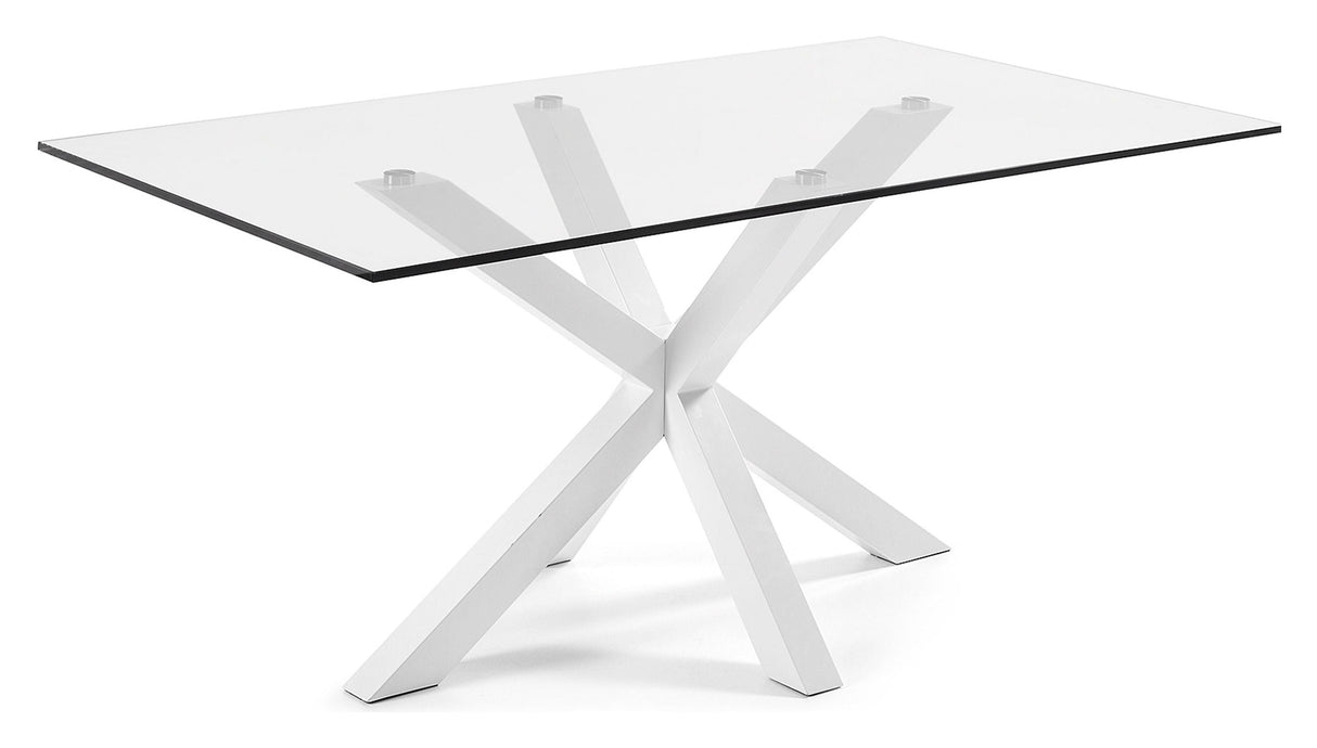 ARGO, Dining table 160x90cm, white/glass