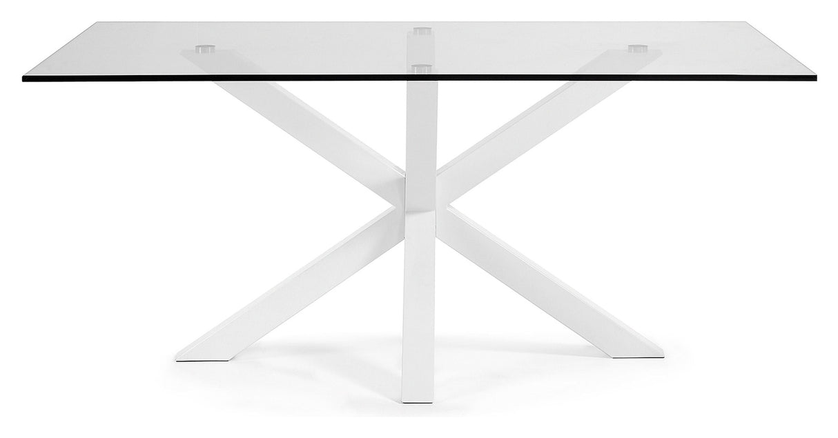 ARGO, Dining table 160x90cm, white/glass