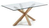 ARGO, Dining table 160x90cm, oak/glass