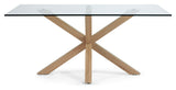 ARGO, Dining table 180x100cm, glass/oak