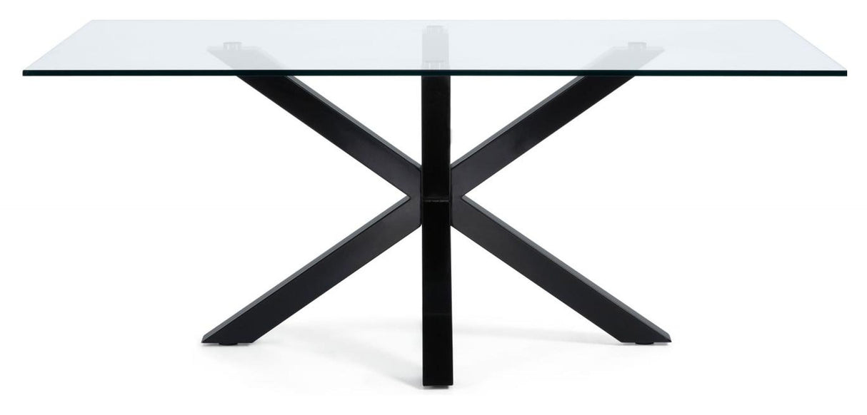 ARGO, Dining table 200x100cm, glass/black