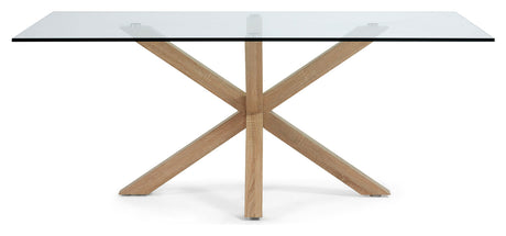 ARGO, Dining table 200x100cm, glass/oak