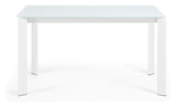 AXIS Dining table with pull-out, White Glass, 140 - 200x90