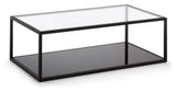 BLACKHILL Coffee table, Black, Tempered glass, 110x60