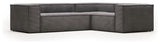 Block 3-pers. Corner sofa, 290x230, Gray velvet