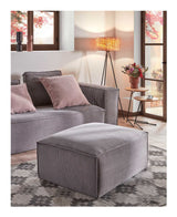 Block 3-pers. Sofa with left-facing chaise longue, B: 300, Gray velvet