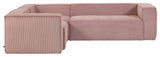 Block 4-pers. Corner sofa, 230x320, Pink velvet