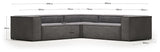 Block 4-pers. Corner sofa, 290x290, Gray velvet