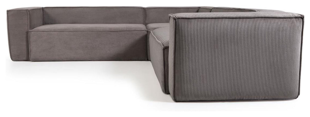 Block 4-pers. Corner sofa, 290x290, Gray velvet