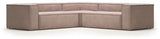 Block 4-pers. Corner sofa, 290x290, Pink velvet