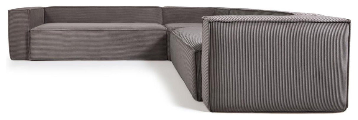 Block 6-pers. Corner sofa, 320x320, Gray velvet