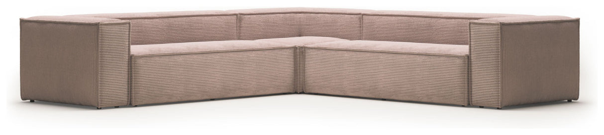 Block 6-pers. Corner sofa, 320x320, Pink velvet