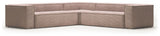 Block 6-pers. Corner sofa, 320x320, Pink velvet