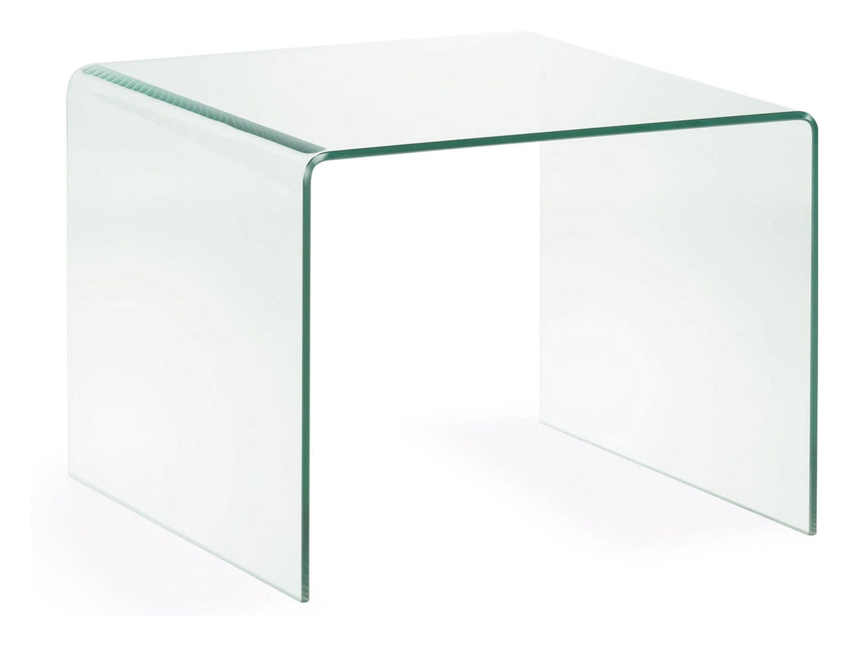 BURANO Side table, Tempered glass, 60x60